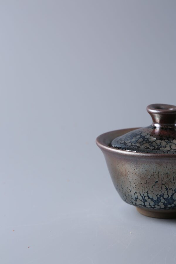 Jianzhan "Oil Spot" Hand-Made Stoneware Gaiwan