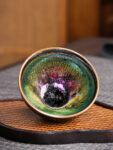 Jianzhan "Iridescent Flame" Hand-Made Stoneware Cup by Lin Jian Feng