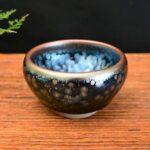 Jianzhan "Blue Plasma Orb" Stoneware Cup by Yu Qiong Qin