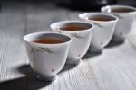 "Bamboo on White" Cups for Tea * Set of 4