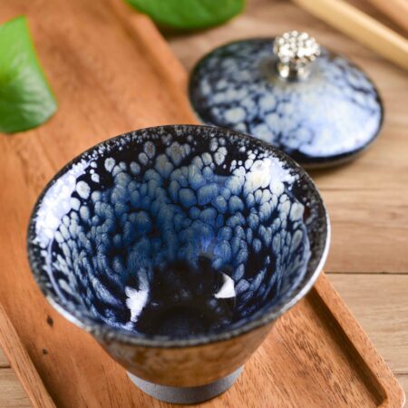 Jianzhan "Cobalt Blue" Hand-Made Stoneware Gaiwan