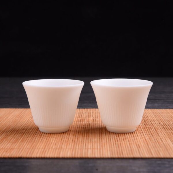 Mutton Fat Jade Porcelain Classic Cups * Set of 2