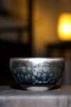 Jianzhan "Blue Plasma Orb" Stoneware Cup by Yu Qiong Qin