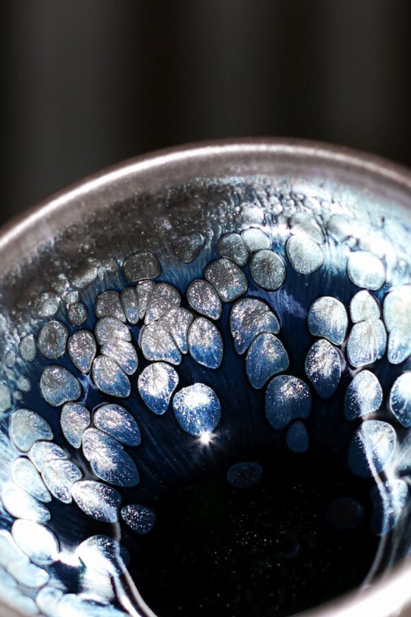 Jianzhan "Blue Plasma Orb" Stoneware Cup by Yu Qiong Qin