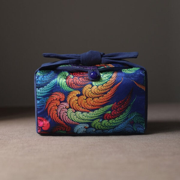 "Peacock Parade" Cloth Carrying Case for Teapot & Cups